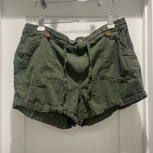 Torrid Olive Green Women Shorts